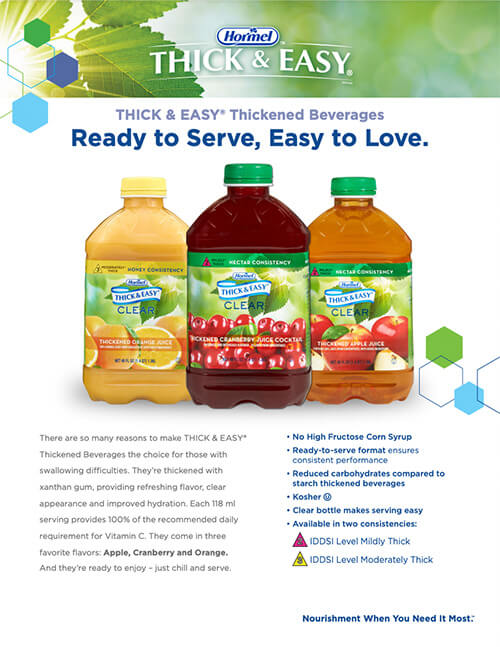 Thick and Easy beverage POS cover